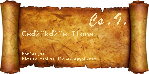 Csókás Ilona névjegykártya