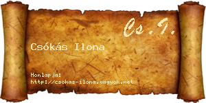 Csókás Ilona névjegykártya