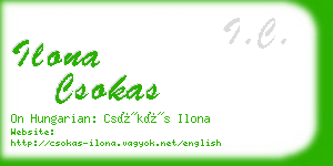 ilona csokas business card